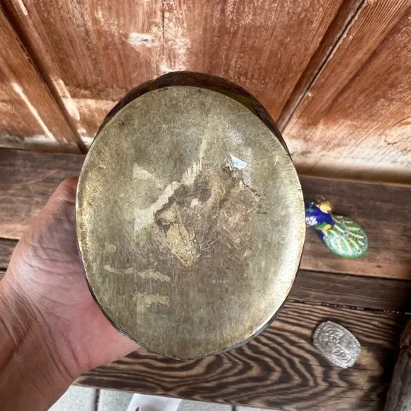 Vintage Cloisonné Duck Vase Figurine – 8” Tall – Multi-Purpose - Picture 5 of 7